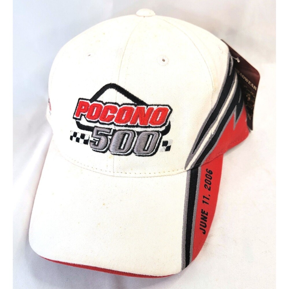 Pennsylvania 500 Pocono Raceway White Nascar Trucker Hat Embroidered 2006 Used